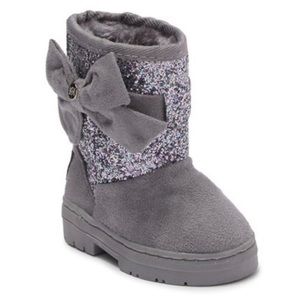 Bebe glitter faux fur winter boots - toddler